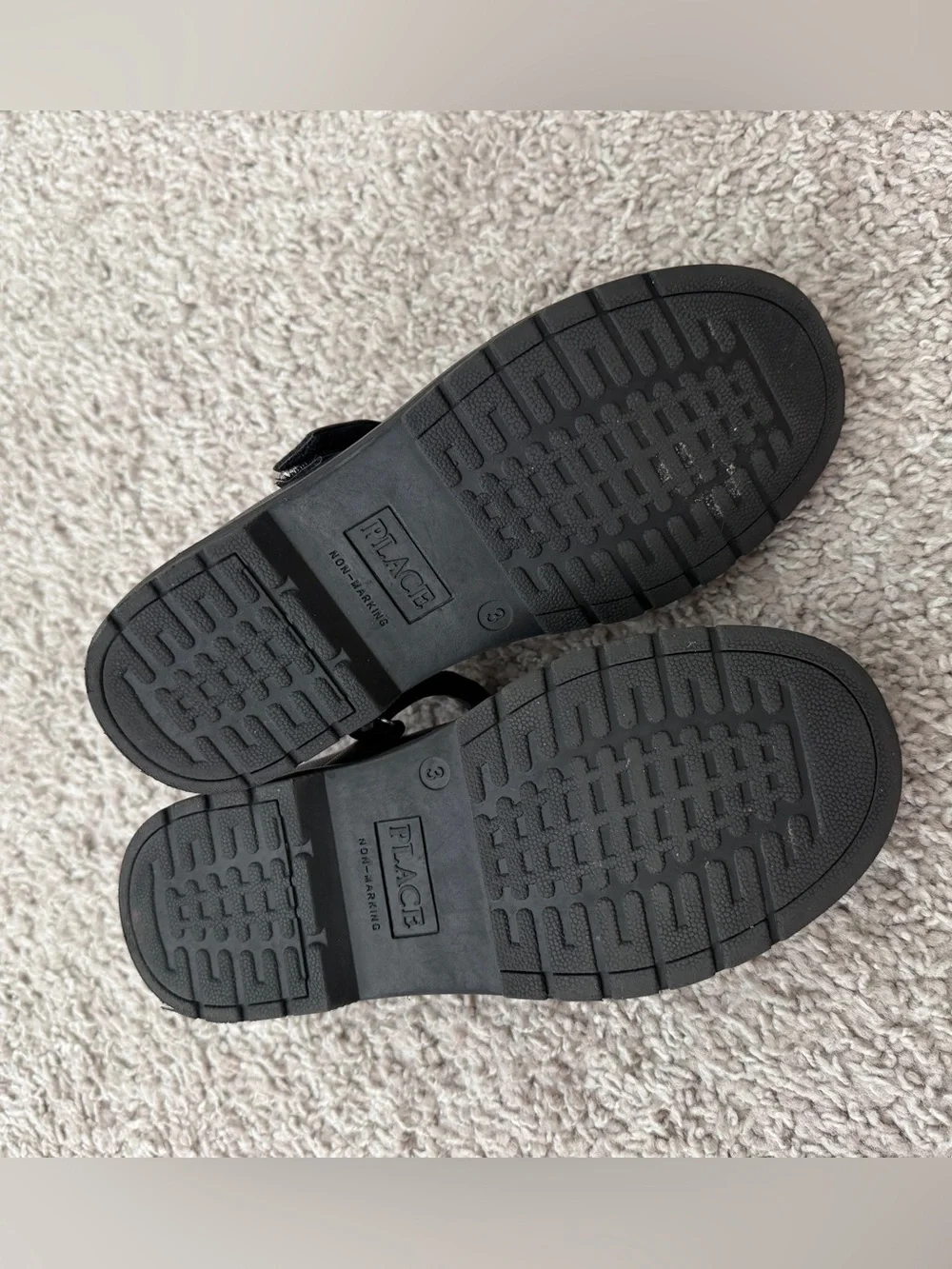 Place Black Mary Jane School Shoes with Velcro Strap